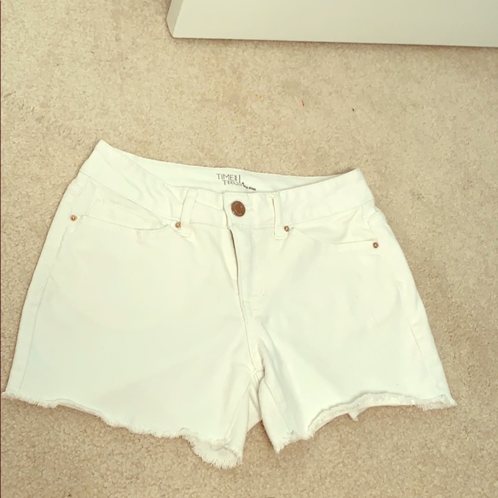 White Jean Shorts
